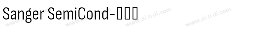 Sanger SemiCond字体转换 Sanger SemiCond字体转换